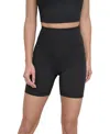 Dkny Sport Women's Balance Compression Super-high Rise Bike Shorts In Black