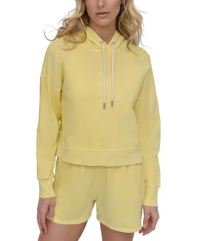 Dkny Sport Women's Cotton Embroidered Logo Pullover Hoodie In Citrus