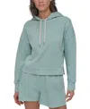 Dkny Sport Women's Cotton Embroidered Logo Pullover Hoodie In Mineral