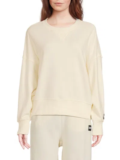 Dkny Sport Women's Cotton Pullover Sweatshirt In Yellow
