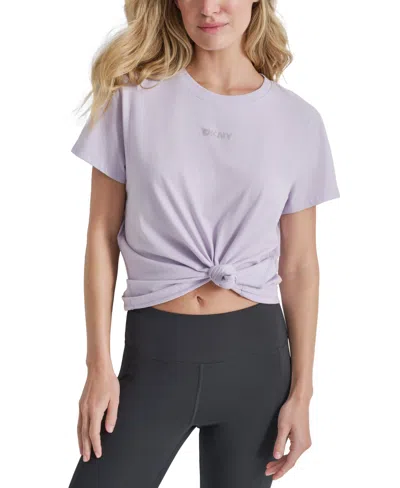 Dkny Stud-embellished T-shirt In Orchid