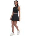 Dkny Womens Pleated Polyester Mini Skirt In Black