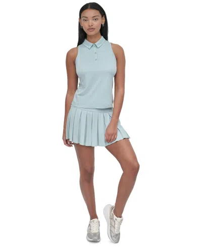Dkny Sport Women's Court Pique Knit Racerback Polo Tank Top