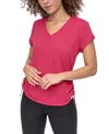 Dkny Side Ruched Tech T-shirt In Pink