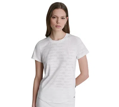 Dkny Sport Women's Crewneck Short-sleeve T-shirt In White