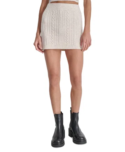 Dkny Sport Women's Cable Knit Sweater Skirt In Cortdo Heather