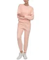 Dkny Sport Women's Cropped Crewneck Side-zip Sweatshirt In Tropical Peach