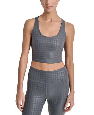 Dkny Sport Women's Cropped Racerback Tank Top In Turbulence