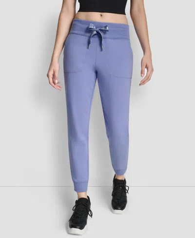 Dkny Sport Women's Drawcord Cuffed Jogger Pants In Blue
