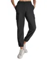 Dkny Sport Women's Drawcord-waist Cargo Jogger Pants In Black