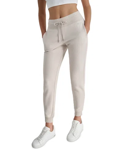 Dkny Space Dye High Waist Slim Joggers In Oat