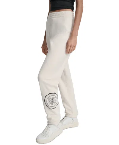 Dkny Sport Women's Embellished Medallion-logo Joggers In Multi