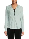 Dkny Sport Women's Exposed Seam Jacket In Mineral Blue