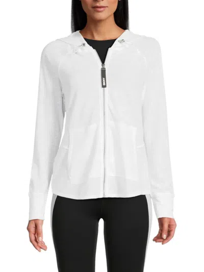 Dkny Sport Women's Exposed Seam Jacket In White
