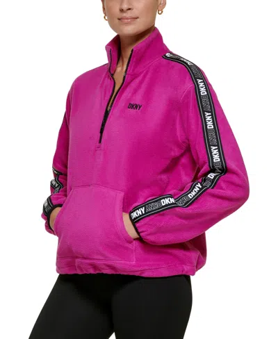 Dkny Sport Women's Fleece Pullover Jacket In Wild Aster