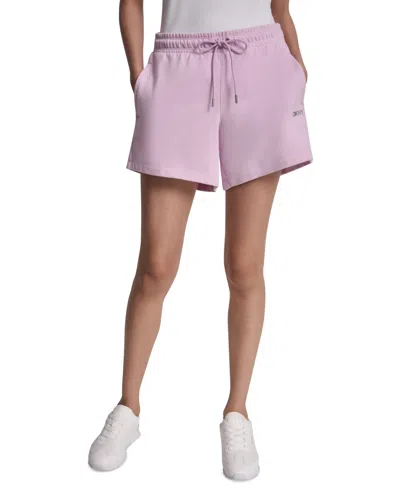 Dkny Sport Women's Foil Logo Shorts In Pink