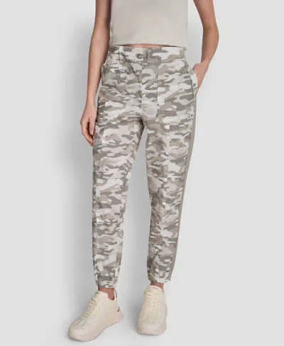 Dkny Sport Women's High Rise Bungee Waist Seamed Joggers In Multi