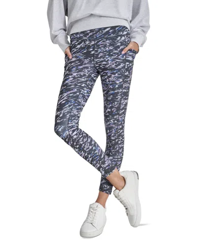 Dkny Sport Women's High-rise Printed 7/8 Leggings In Vesper Static