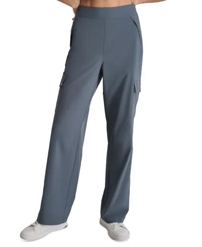 Dkny Sport Women's High-rise Straight-leg Cargo Pants In Turbulence