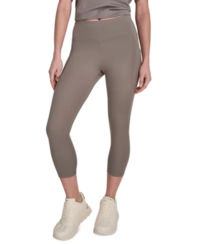 Dkny Sport Women's High Waist Cropped Leggings In Brown