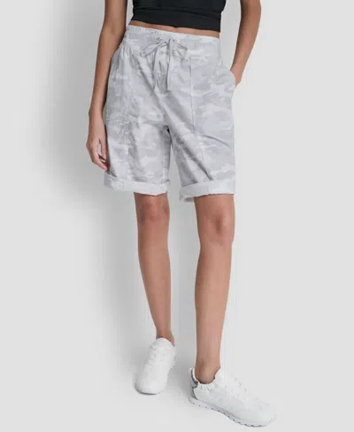 Dkny Sport Women's High-rise Convertible Bermuda Shorts In Gray