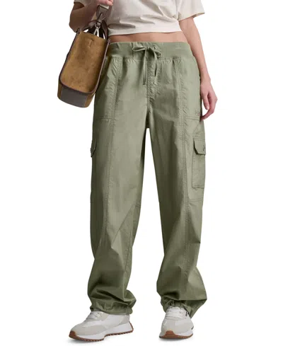 Dkny Sport Women's High-rise Straight-leg Pants In Green