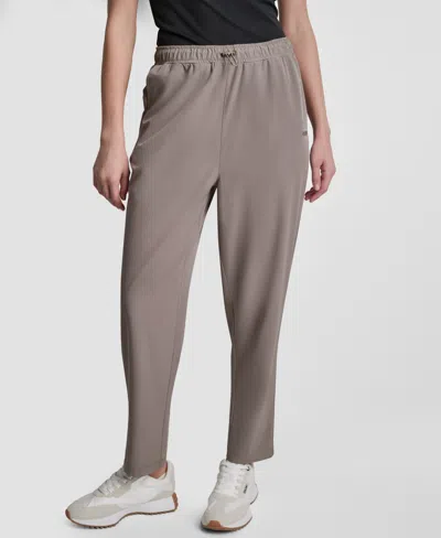 Dkny Sport Women's High-rise Tapered Straight-leg Pants In Gray