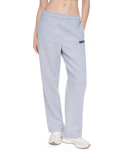 Dkny Sport Women's High-rise Wide-leg Relaxed-fit Sweatpant In Pgh,peacoat