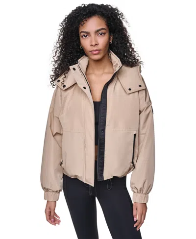 Dkny Sport Women's Hooded Oversized Jacket In Neutral