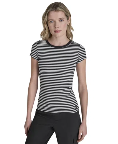 Dkny Sport Women's Hudson Rib Crew Neck T-shirt In Black