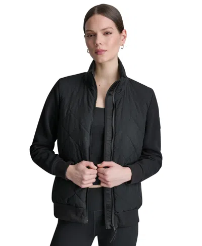 Dkny Sport Women's Light Weight Hybrid Jacket In Black