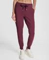 Dkny Sport Women's Logo-drawstring High-rise Joggers In Burgundy