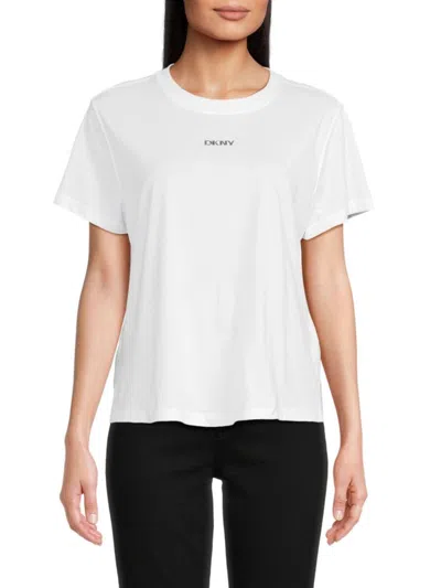 Dkny Sport Women's Logo Tee In White