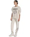 Dkny Sport Women's Medallion-logo Crewneck Sweatshirt In Neutral