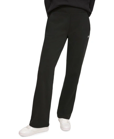 Dkny Sport Women's Metallic Bubble Logo Track Pants In Black,silver