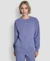 Dkny Sport Women's Metallic Crewneck Sweatshirt In Purple