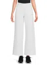 Dkny Sport Women's Mini Stud Logo Wide-leg Pants In Gray