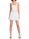 Dkny Sport Women's Pleated Piped Minidress In White