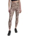 Dkny Sport Women's Printed High-waist 7/8 Tights In Neutral