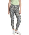 Dkny Sport Women's Printed High-waist 7/8 Tights In Brown