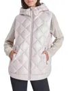 Dkny Sport Women's Quilted Puffer Vest In Oat