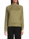 Dkny Sport Women's Raglan Sleeve Performance Pullover Jacket In Green