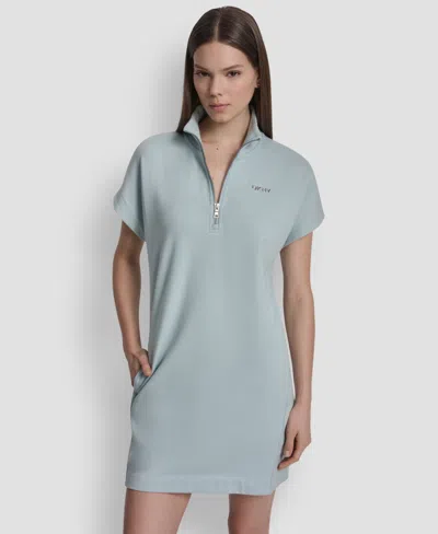 Dkny Sport Women's Regular-fit Half Zip Sneaker Dress In Gray