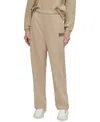 Dkny Sport Women's Rhinestone-logo High-rise Straight-leg Pants