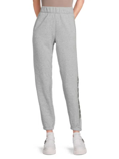 Dkny Sport Women's Rhinsestone Logo Joggers In Gray
