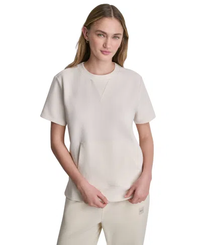 Dkny Sport Women's Short-sleeve Crewneck Top In Neutral