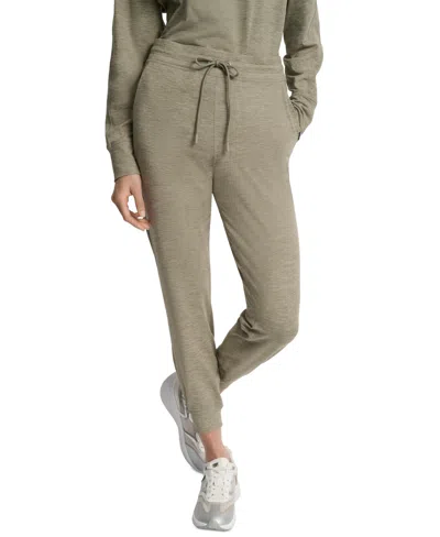 Dkny Sport Women's Spacedye High-waist Slim Joggers In Green