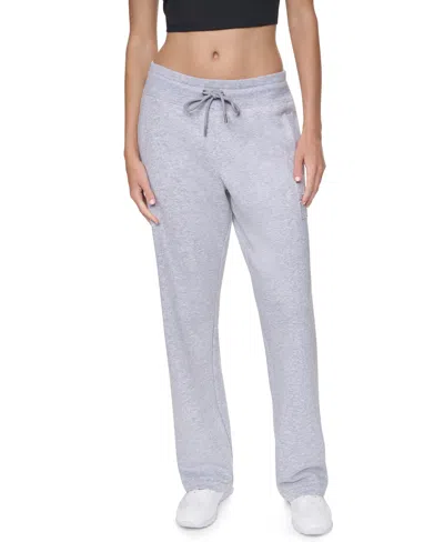Dkny Sport Women's Stacked Rhinestone Applique High-rise Straight-leg Pants In Blue