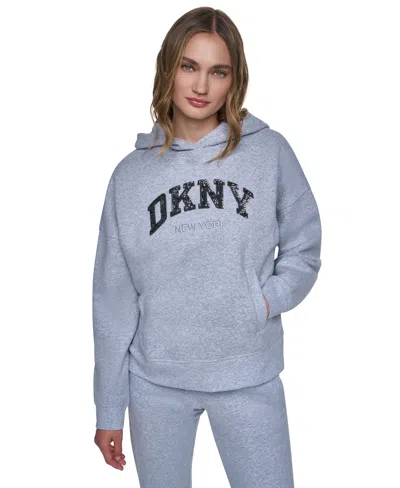 Dkny Sport Women's Varsity Sequin Pullover Hoodie In Multi
