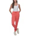Dkny Sport Women's Zip-cuff High-rise Cotton Joggers In Coral Crush